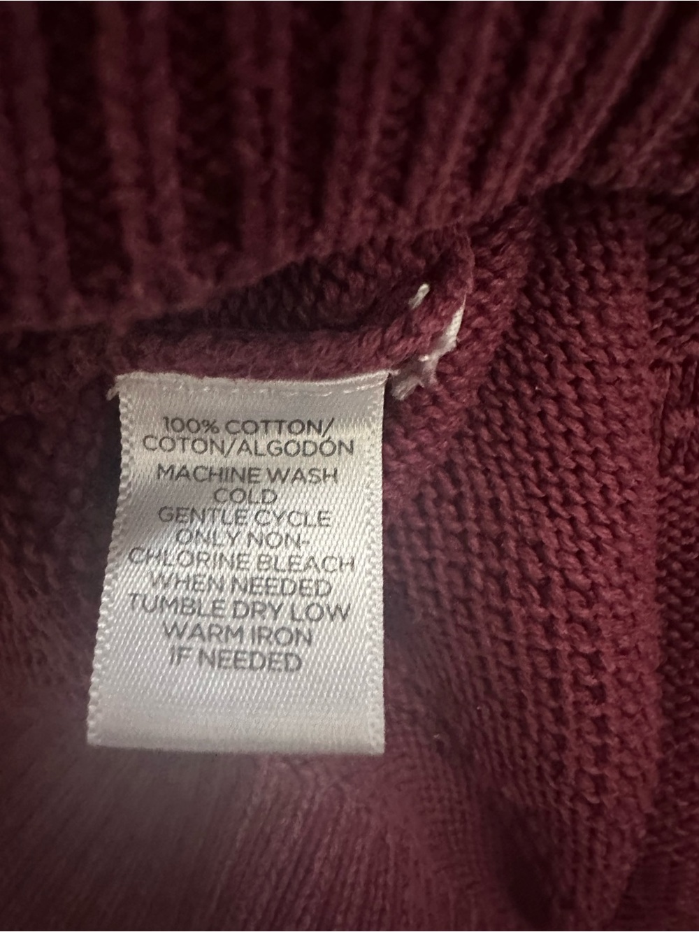 LOFT 100% Cotton Textured Crewneck Sweater in Deep Wine - Picture 5 of 5
